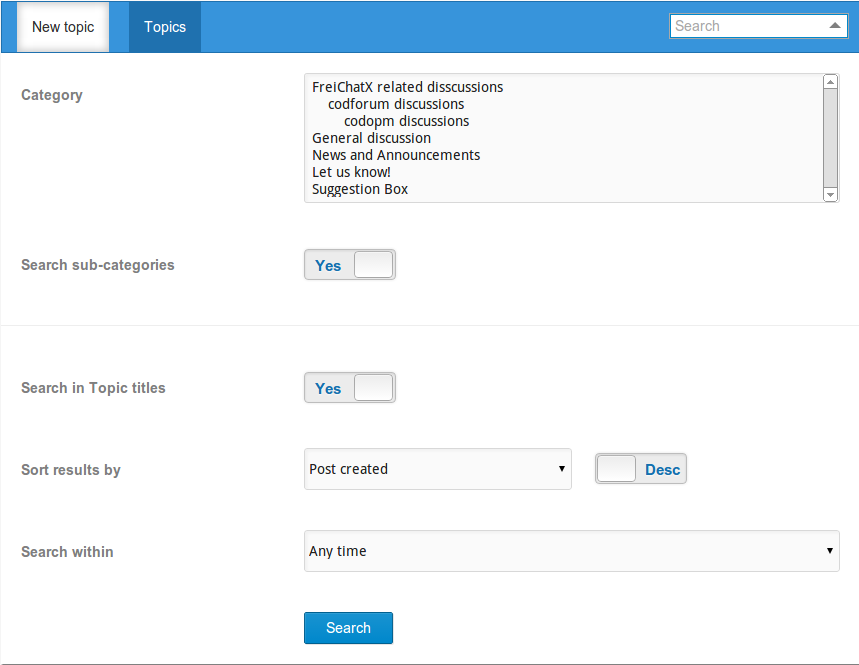codoforum search