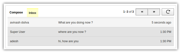 Forum Message inbox
